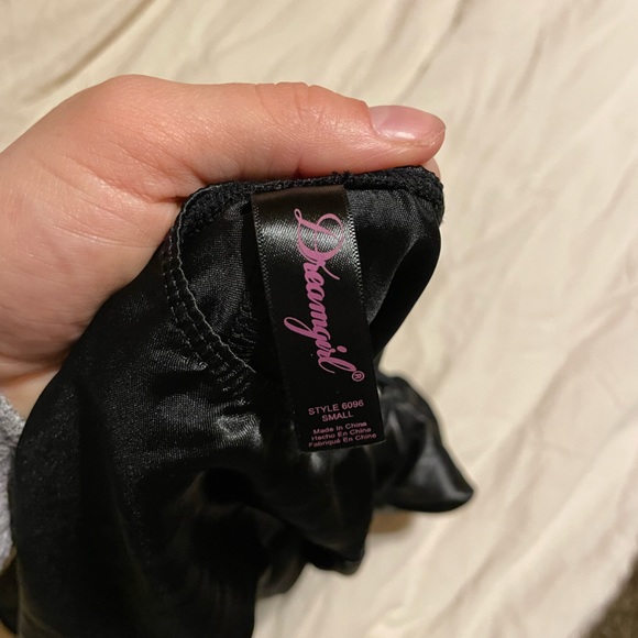 Little mini black slip dress with lace robe - Picture 3 of 4